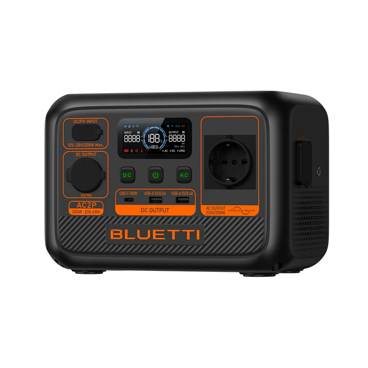 Bluetti AC2P – Zuverlässiges Kraftwerk (300 W, 230,4 Wh)