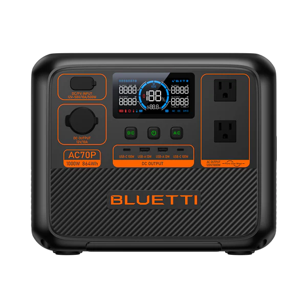 Bluetti AC70P – Zuverlässiges Kraftwerk (1000W | 864Wh)
