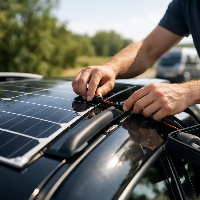 Sådan installerer du solcellepanel på bilen