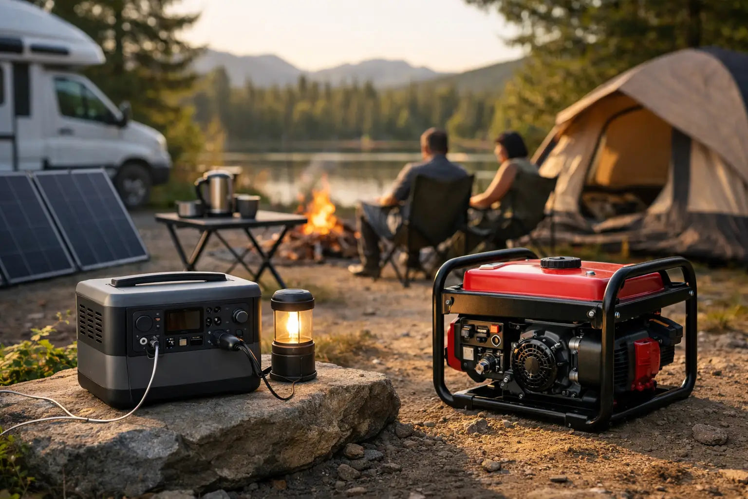 Bærbar strømstation eller generator til camping?