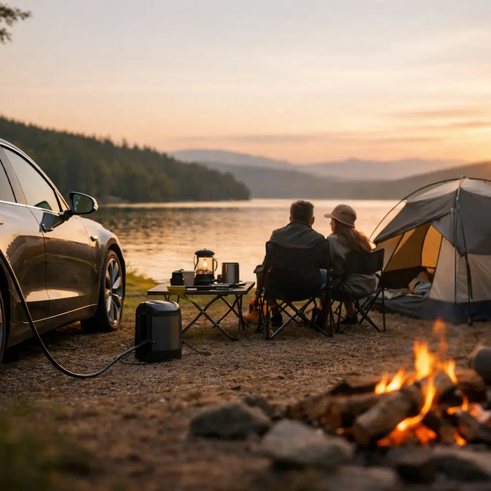 Elbil camping: sådan får du frihed på tur
