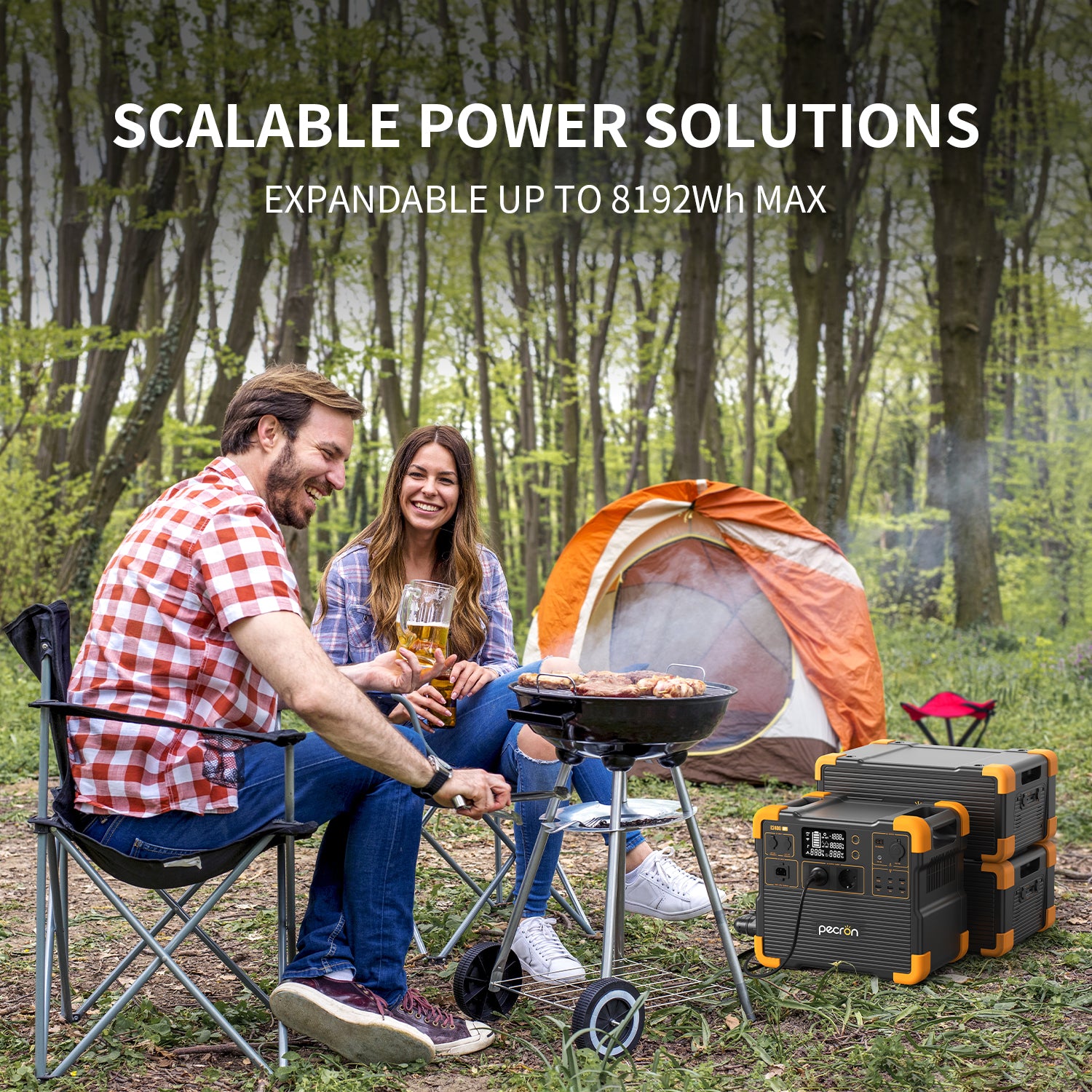 PECRON E2400LFP Udvidbar Power Station 2400W 2048Wh