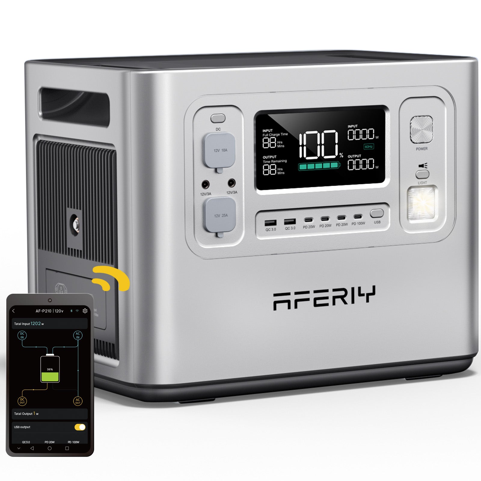 AFERIY P210 Transportabel Power Station 2400W 2048Wh