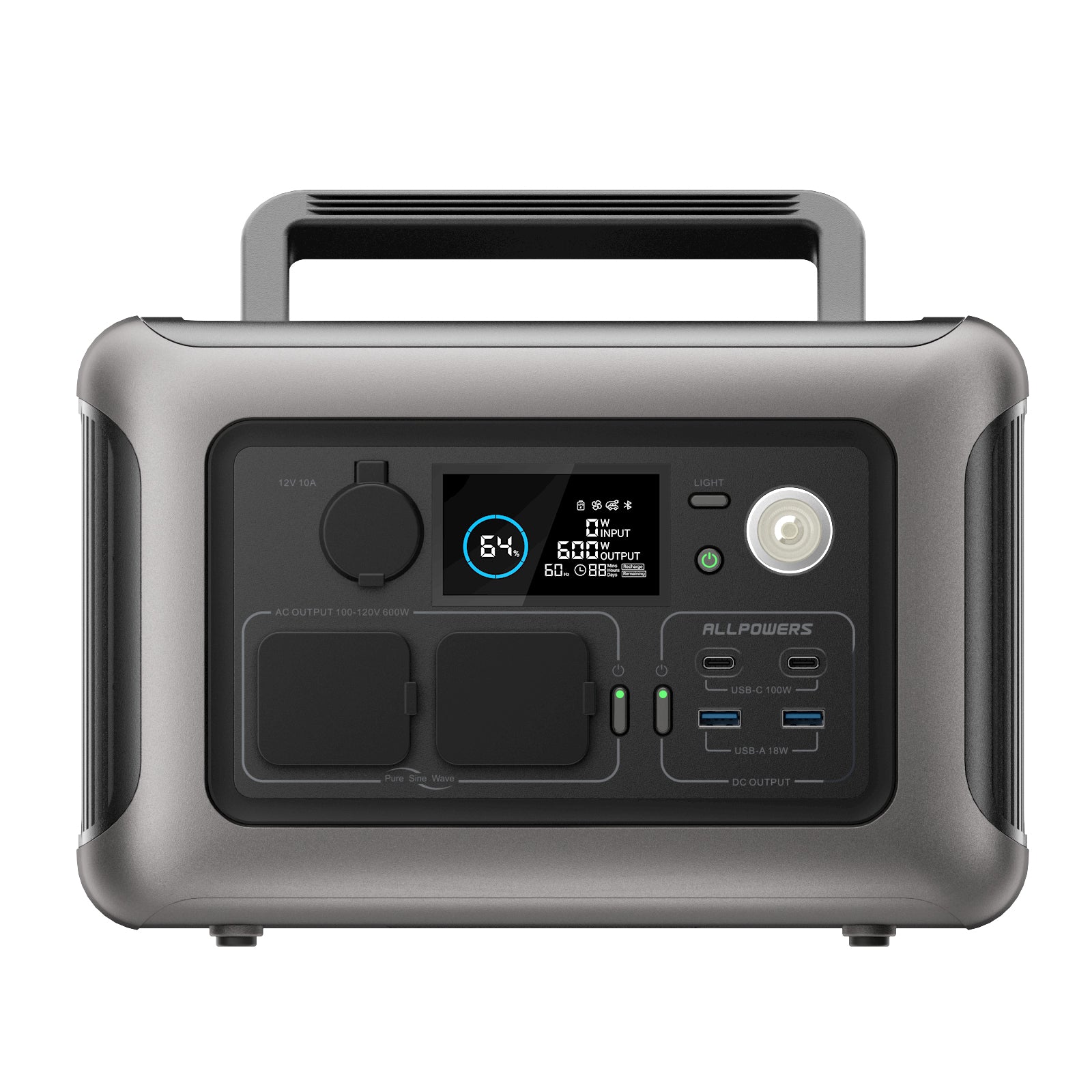 ALLPOWERS R600 Power Station 600W 299Wh LiFeP04 Battery