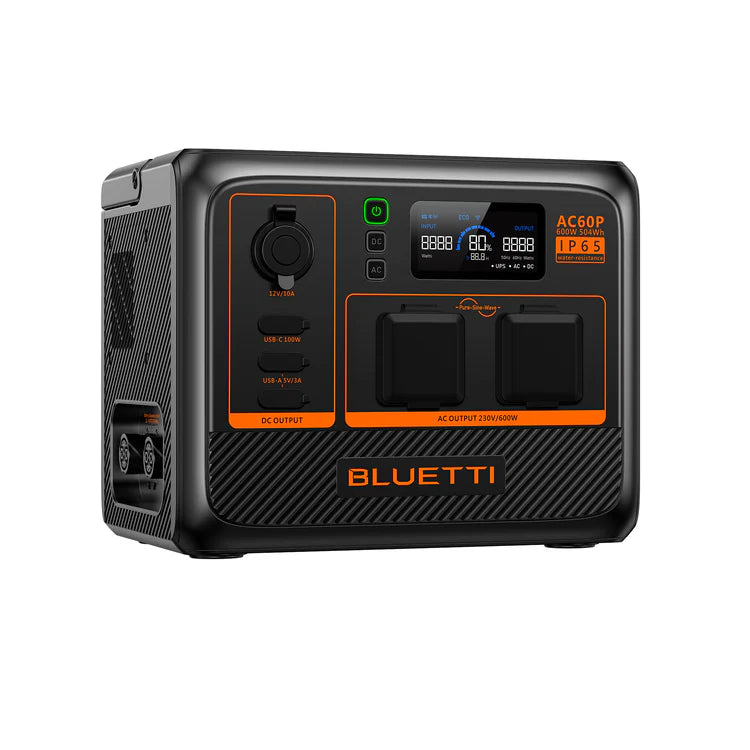 Bluetti AC60P - Pålidelig Power Station (600W | 504Wh)