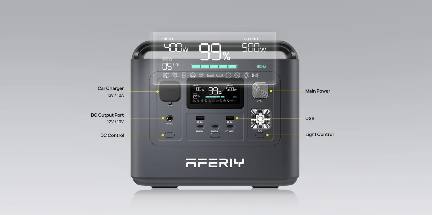 AFERIY P010 Transportabel Power Station 800W 512Wh