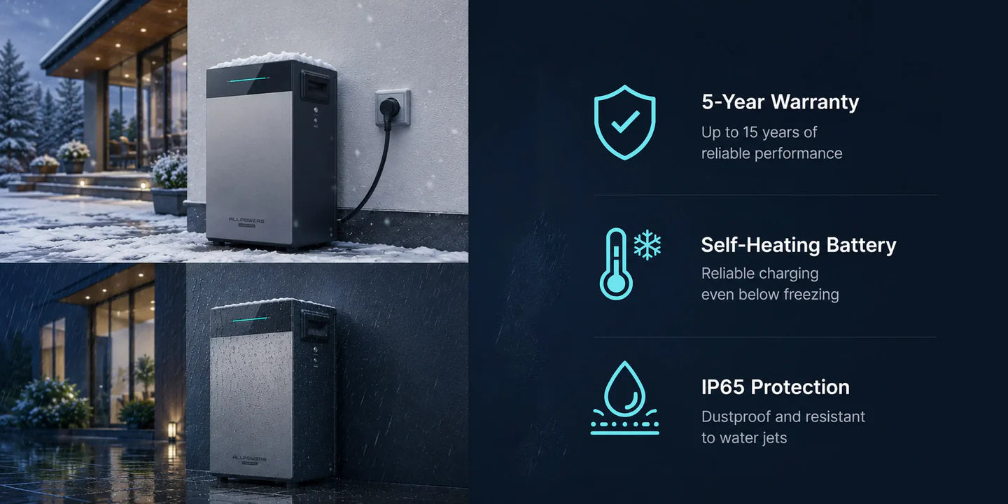 ALLPOWERS BS5000 PRO Plug-and-Play energilagring til hjemmet