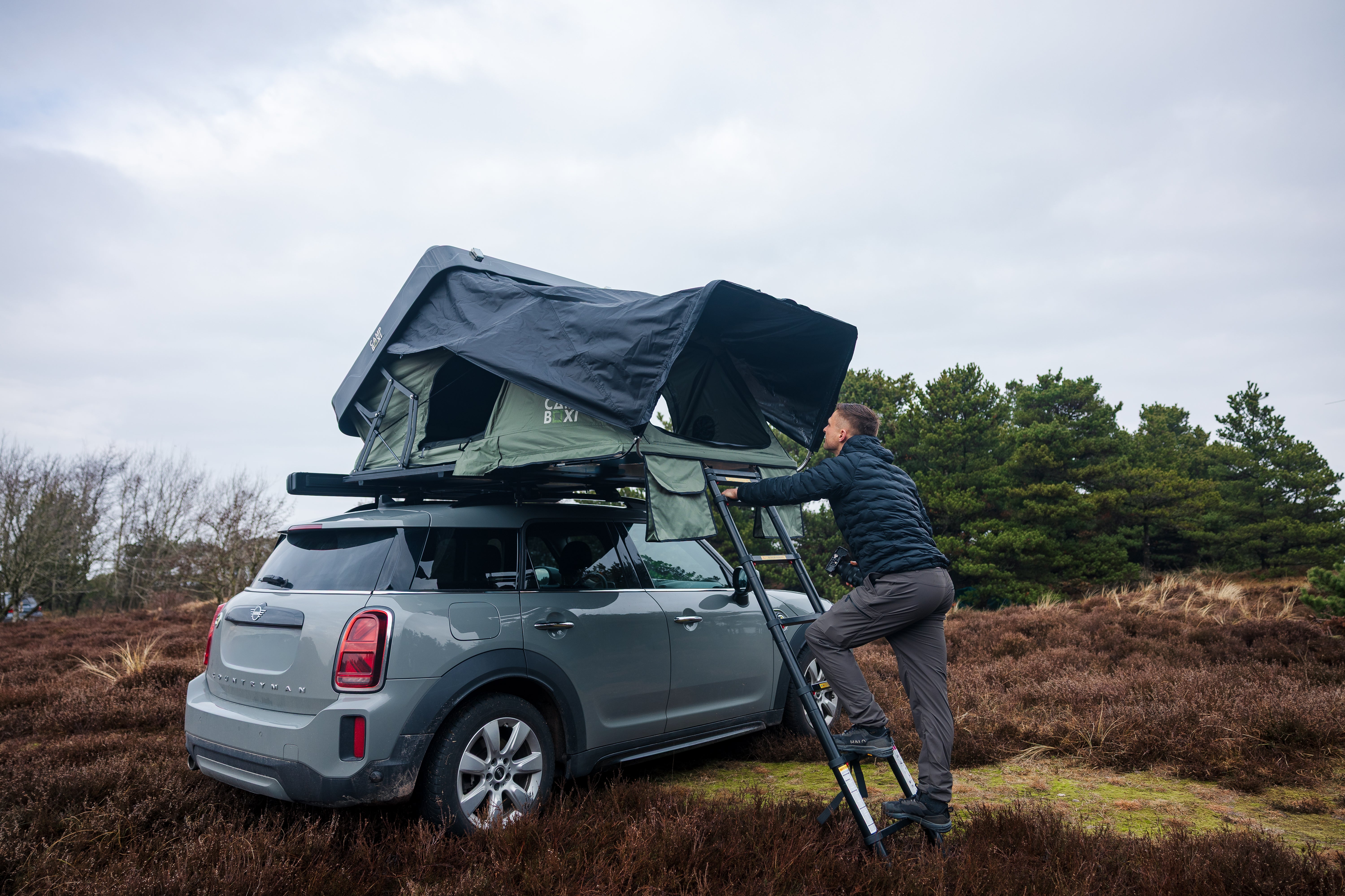 CampBoxi Nest 160 roof tent - All-in-one roof tent | Hydraulic opening | integrated window bars | comfort mattress