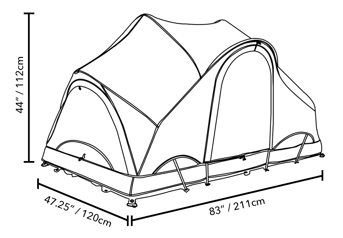 C6 Rev tent - all-in-one roof tent package 