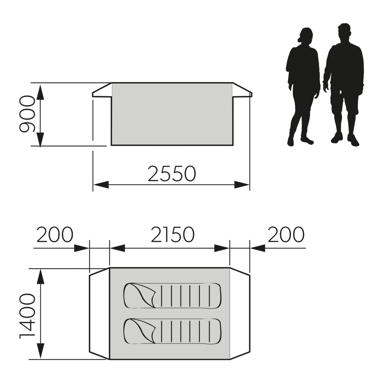 Dometic PICO FTC 2X2 TC – Aufblasbares Swag-Zelt 