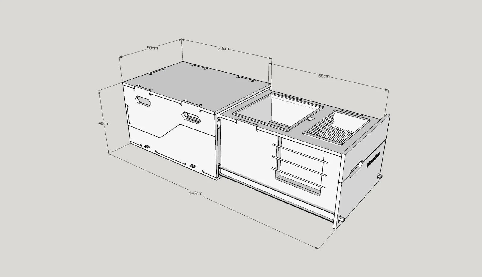 MoonBox KitchenBox - Bärbar kökslåda 