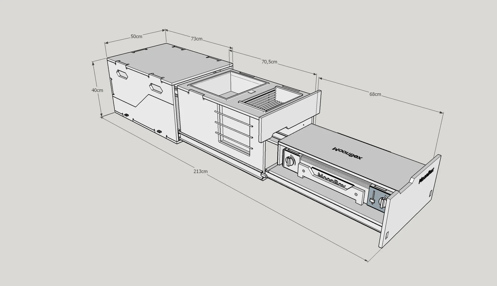 MoonBox KitchenBox – Tragbare Küchenbox 